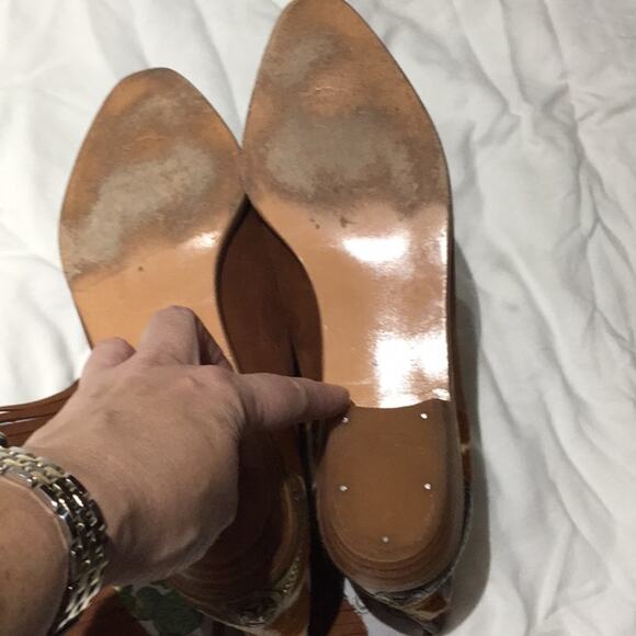 Nicole Miller Stuart Weitzman 8 vintage wester cowgirl graphic print boot euc - Picture 8 of 8